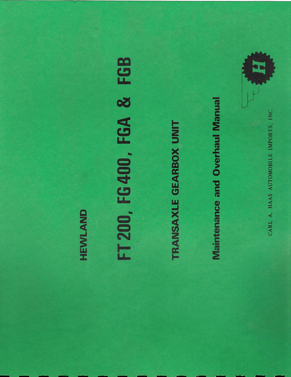 FT/FGB Maintenance Manual