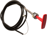 12' Pull Cable, Red T Handle
