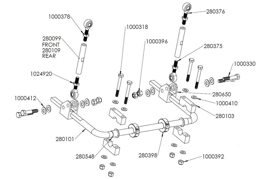 Sway Bar Link Double Nut Plate