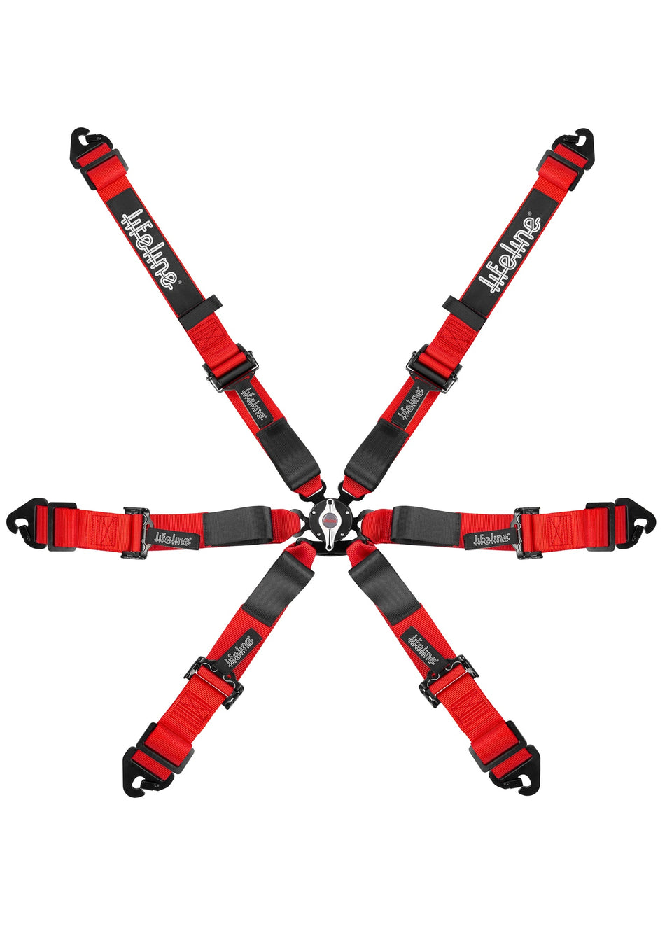 Woodcote Apex 6 Point FIA 2 inch Pullup Harness Set (RED)